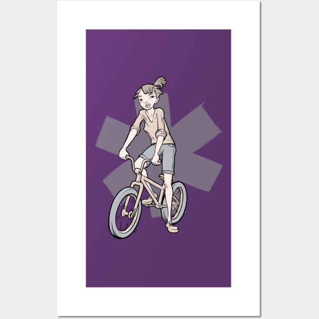 Bike girl Wall Art by motylanoga